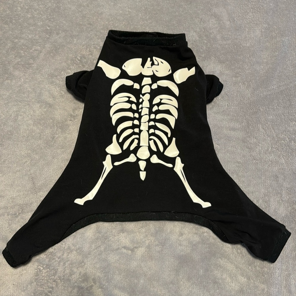 Dog skeleton costume | glow in the dark | M